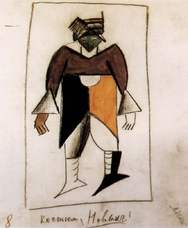Kasimir Malevich Clothes design for Subdue sun Opera oil painting picture